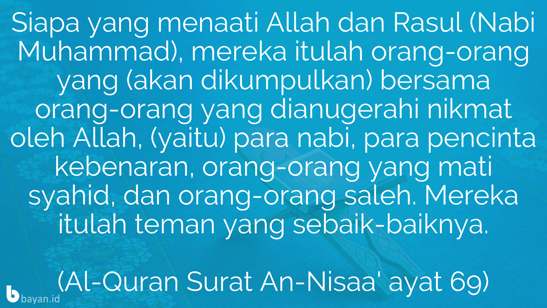 Detail Surat An Nisa Ayat 69 Beserta Artinya Nomer 45