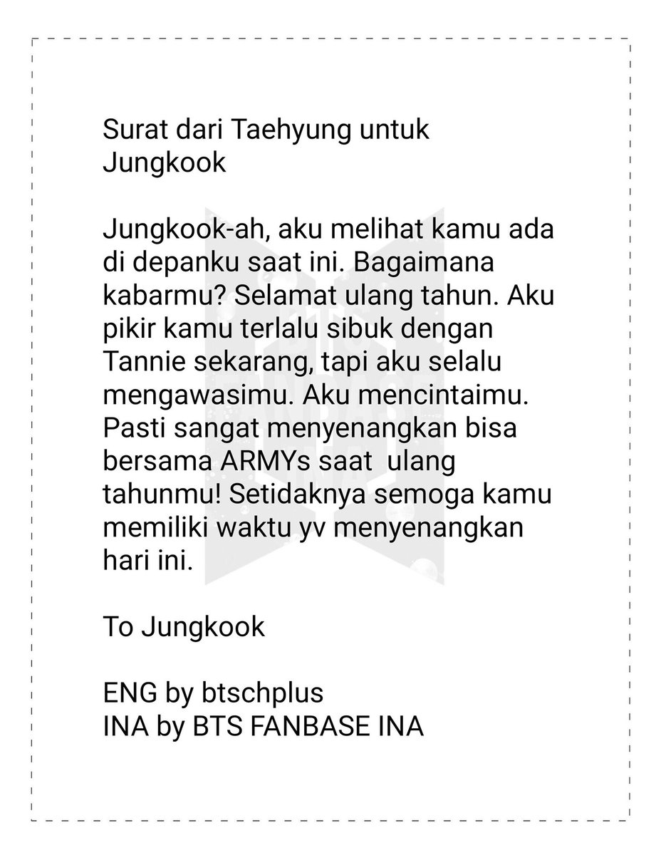 Detail Surat Army Untuk Bts Nomer 3