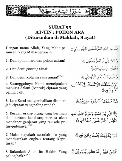 Detail Surat At Tin Ada Berapa Ayat Nomer 3