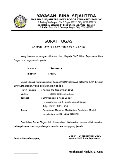 Detail Surat Bahasa Inggris Nomer 25