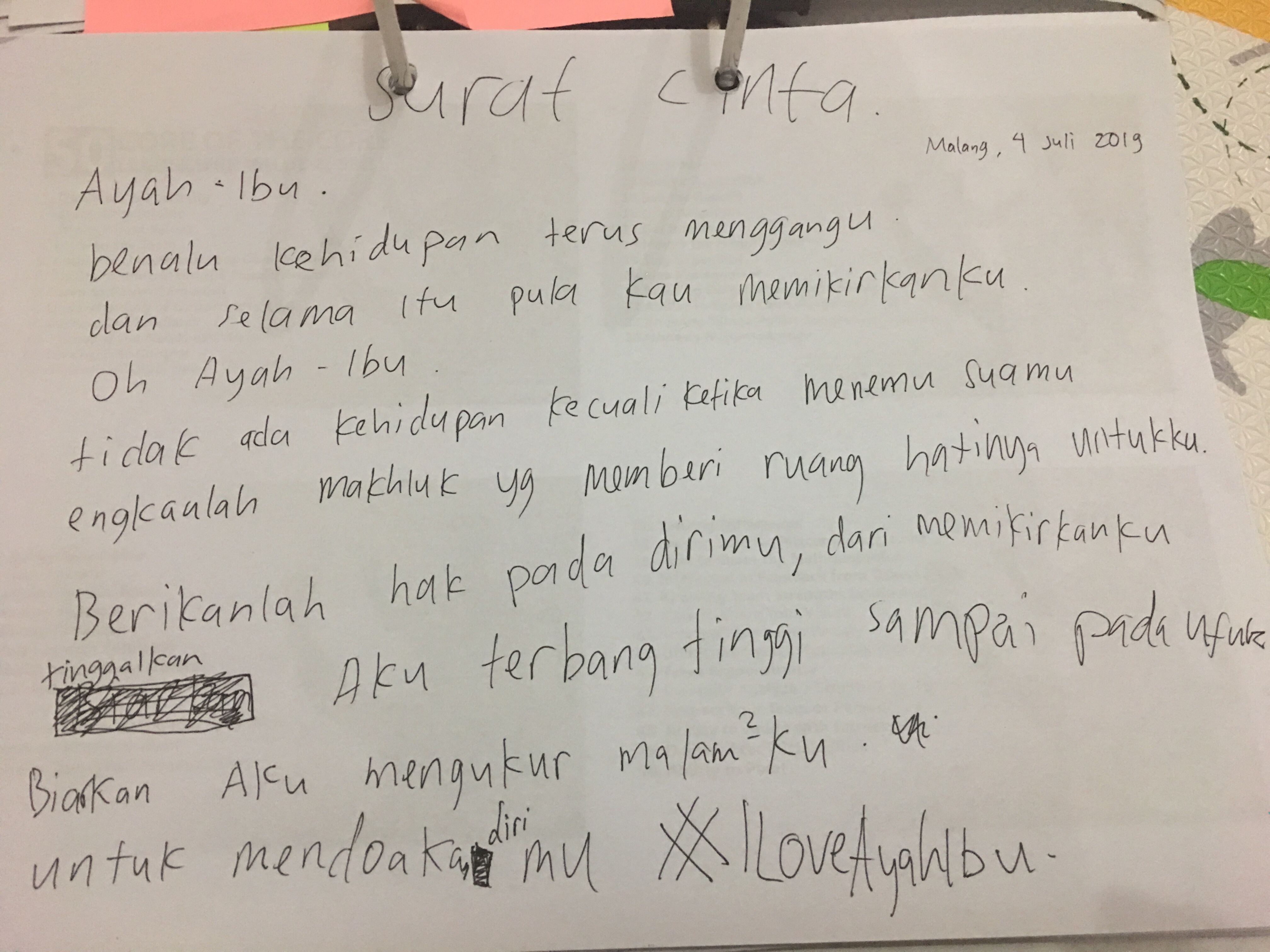 Detail Surat Cinta Untuk Ibu Dan Ayah Nomer 3