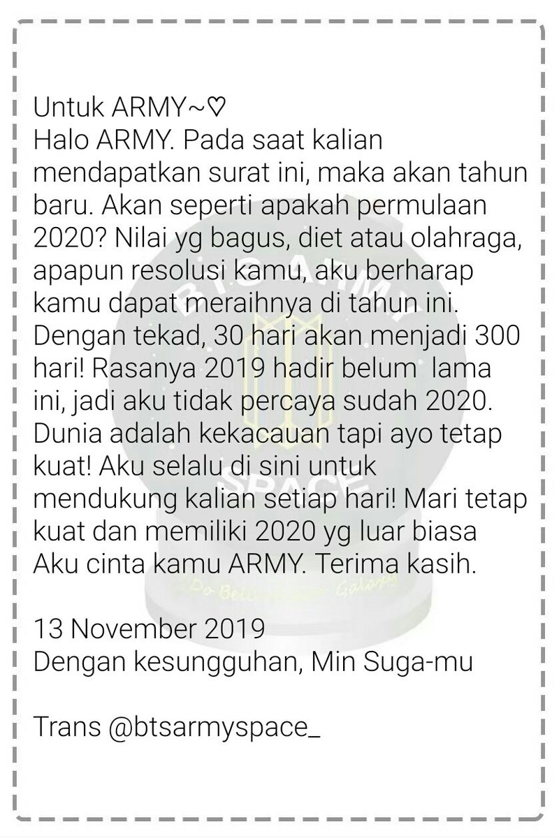 Detail Surat Dari Army Untuk Bts Nomer 5