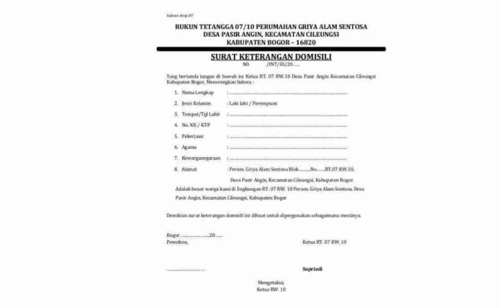 Detail Surat Domisili Online Nomer 4