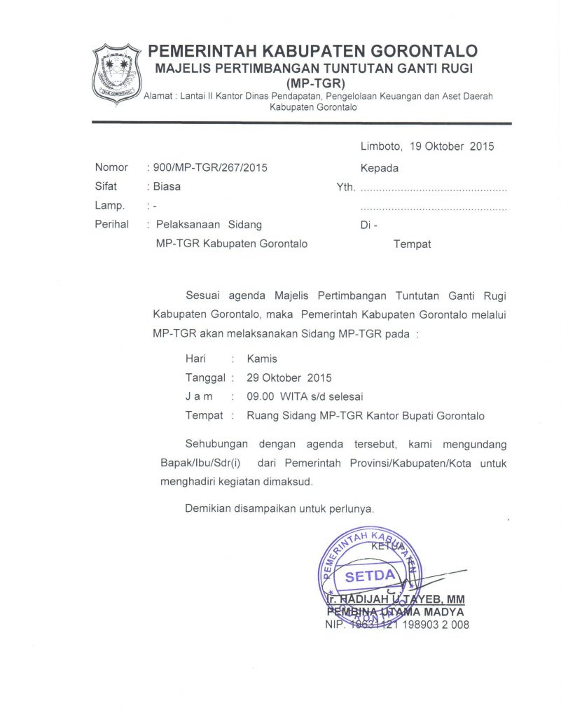 Detail Surat Formal Bahasa Indonesia Nomer 15