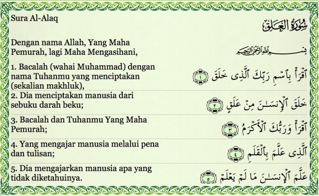 Detail Surat Iqra Dan Artinya Nomer 4