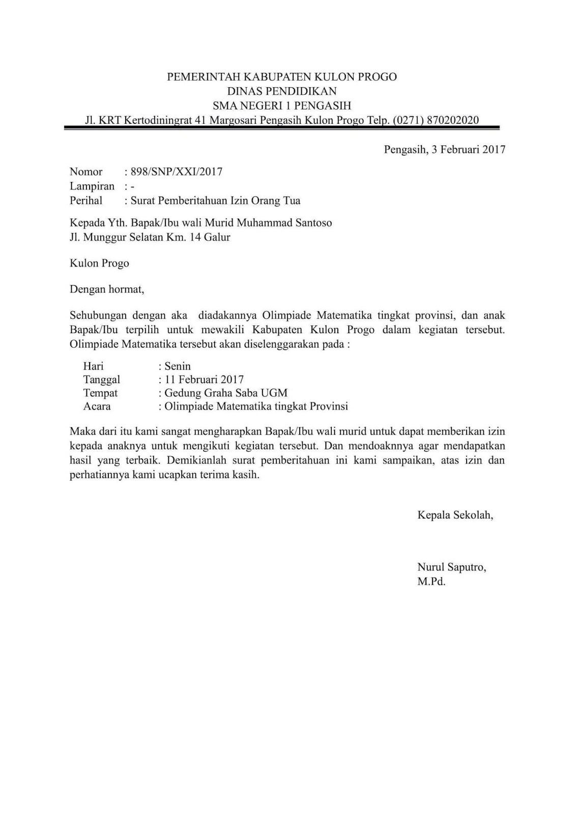Detail Surat Izin Mengadakan Acara Nomer 28