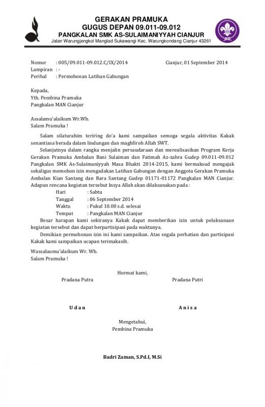 Detail Surat Izin Mengadakan Acara Nomer 8