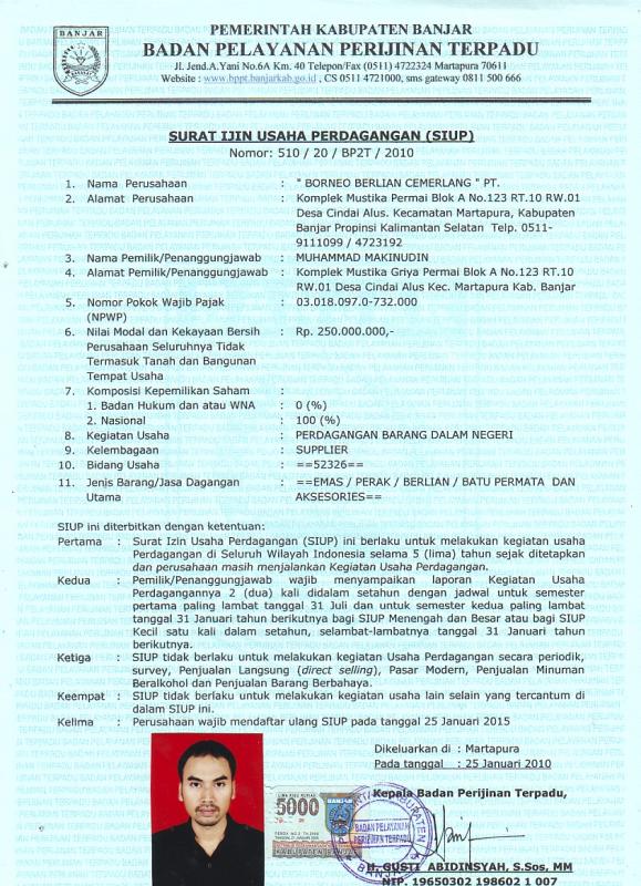 Detail Surat Izin Untuk Dagang Nomer 19