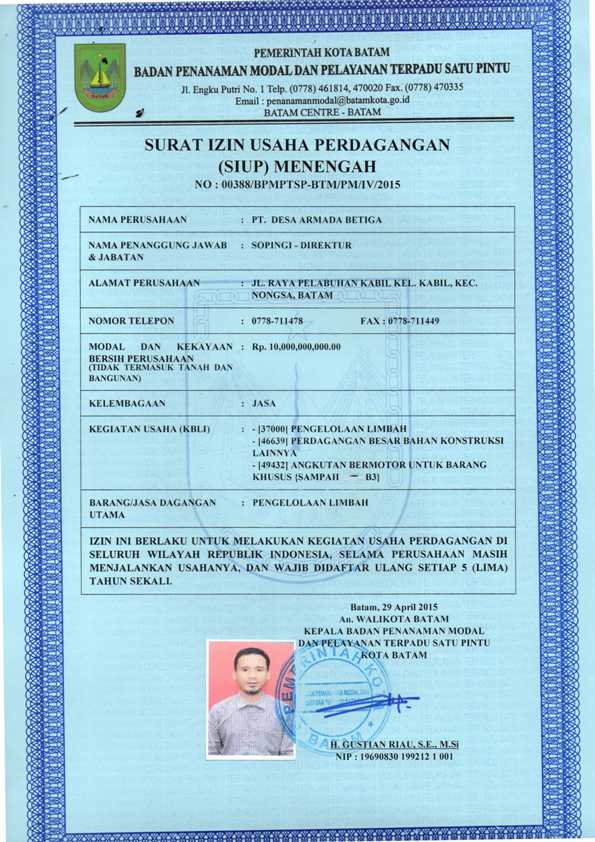 Detail Surat Izin Untuk Dagang Nomer 41