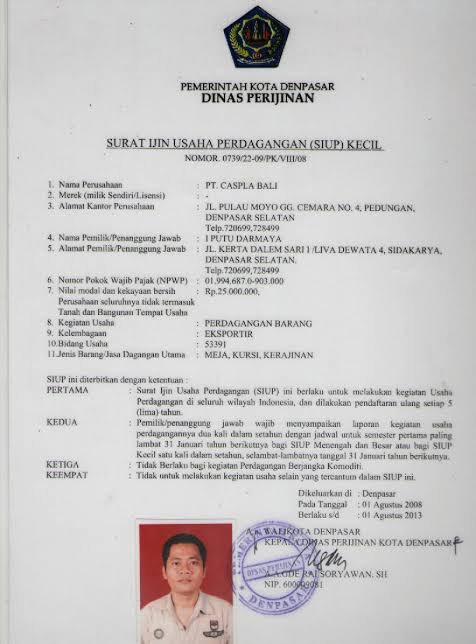 Detail Surat Izin Untuk Dagang Nomer 46