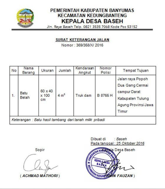 Detail Surat Jalan Bahasa Inggris Nomer 13