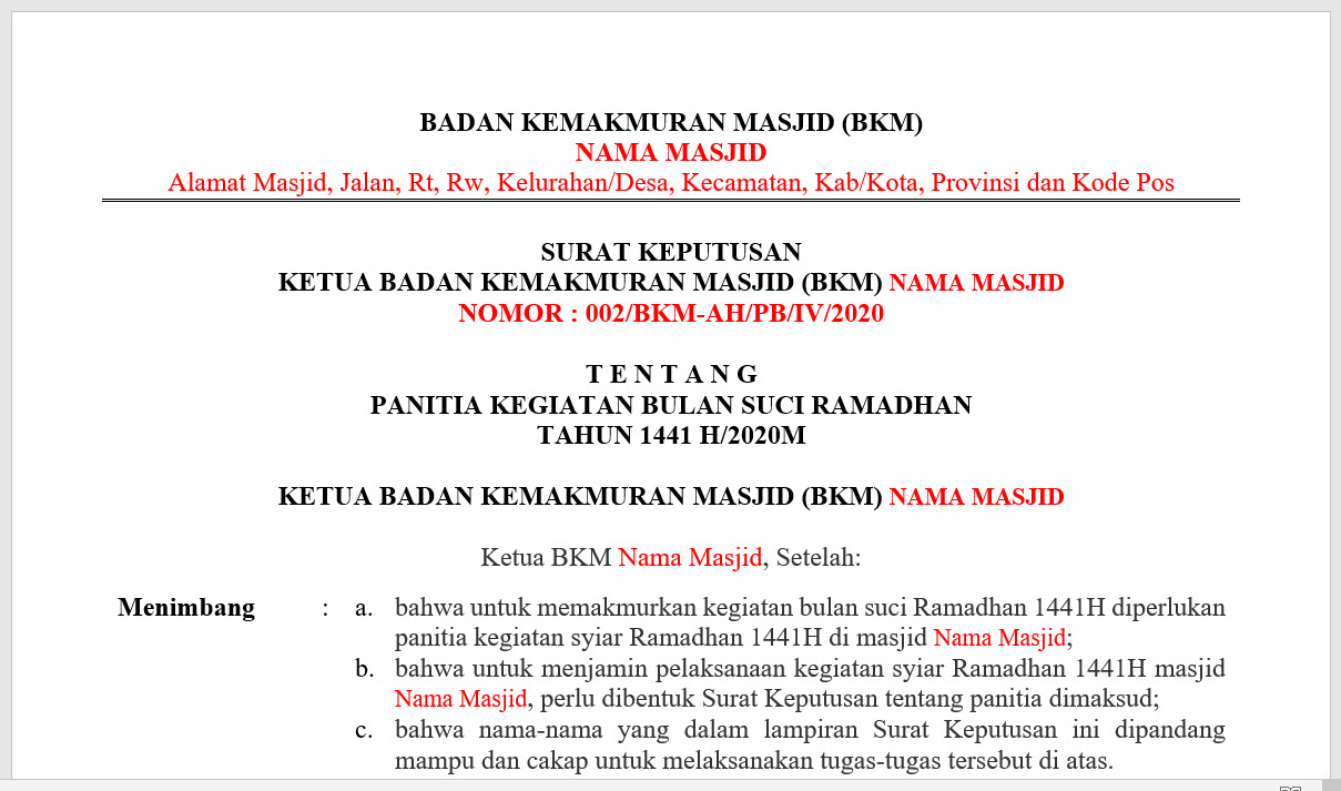 Detail Surat Keputusan Adalah Nomer 7