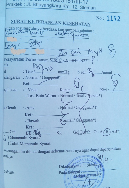 Detail Surat Kesehatan Untuk Sim Nomer 21