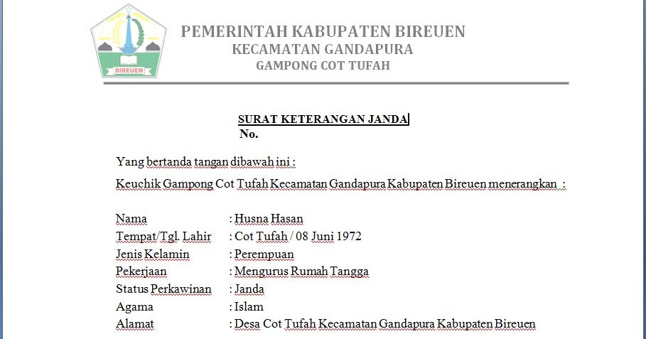 Detail Surat Keterangan Dari Kelurahan Untuk Cerai Nomer 32