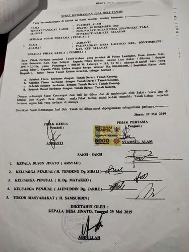 Detail Surat Keterangan Harga Tanah Dari Desa Nomer 20