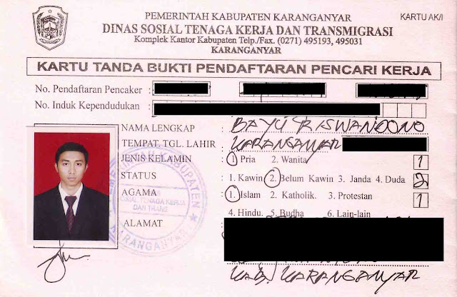 Detail Surat Keterangan Pencari Kerja Nomer 35