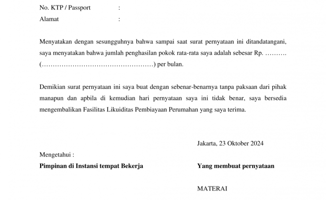 Detail Surat Keterangan Penghasilan Untuk Kpr Nomer 37