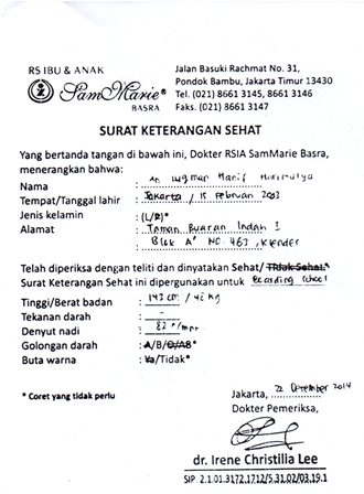 Detail Surat Keterangan Sehat Bahasa Inggris Nomer 22