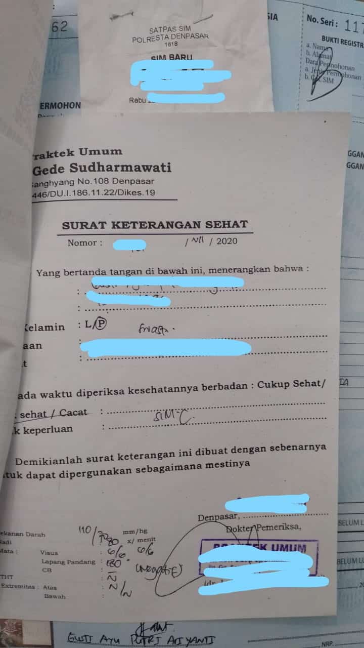 Detail Surat Keterangan Sehat Untuk Sim Nomer 13