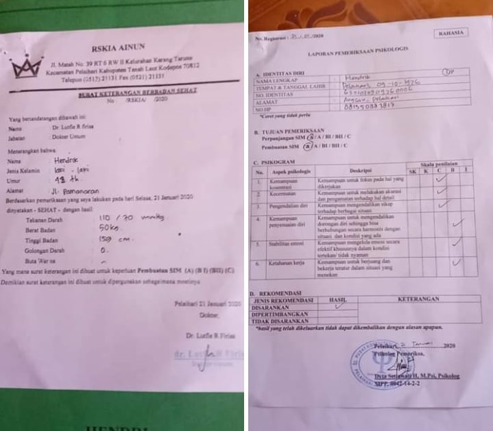 Detail Surat Keterangan Sehat Untuk Sim Nomer 2