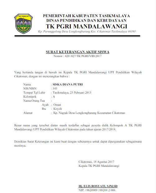 Detail Surat Keterangan Terdaftar Sementara Nomer 13