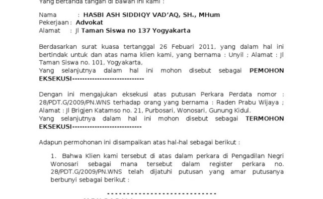 Detail Surat Kuasa Permohonan Penetapan Ahli Waris Nomer 12