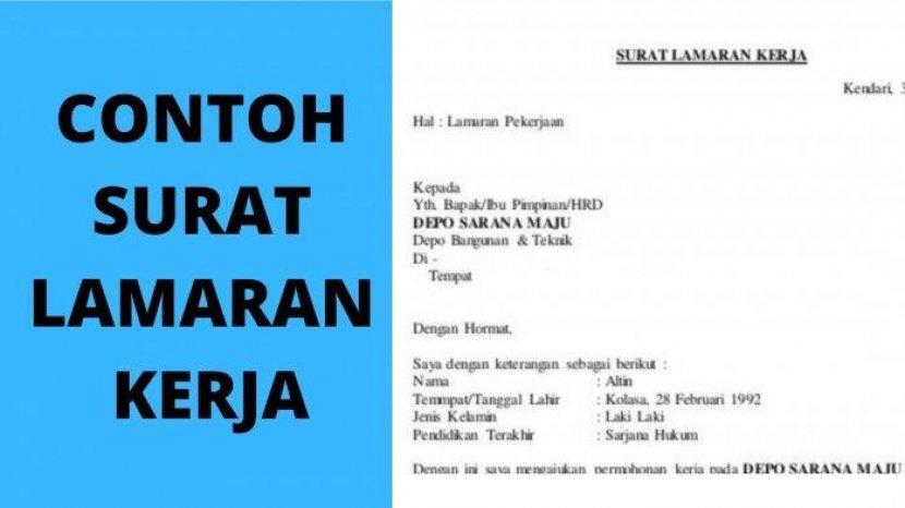 Detail Surat Lamaran Kerja Adalah Nomer 46