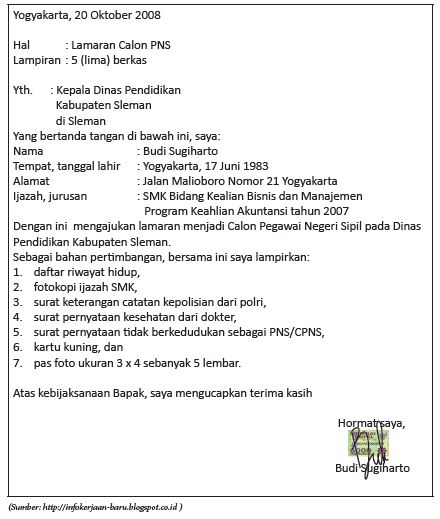 Detail Surat Lamaran Kerja Bahasa Indonesia Kelas 12 Nomer 27