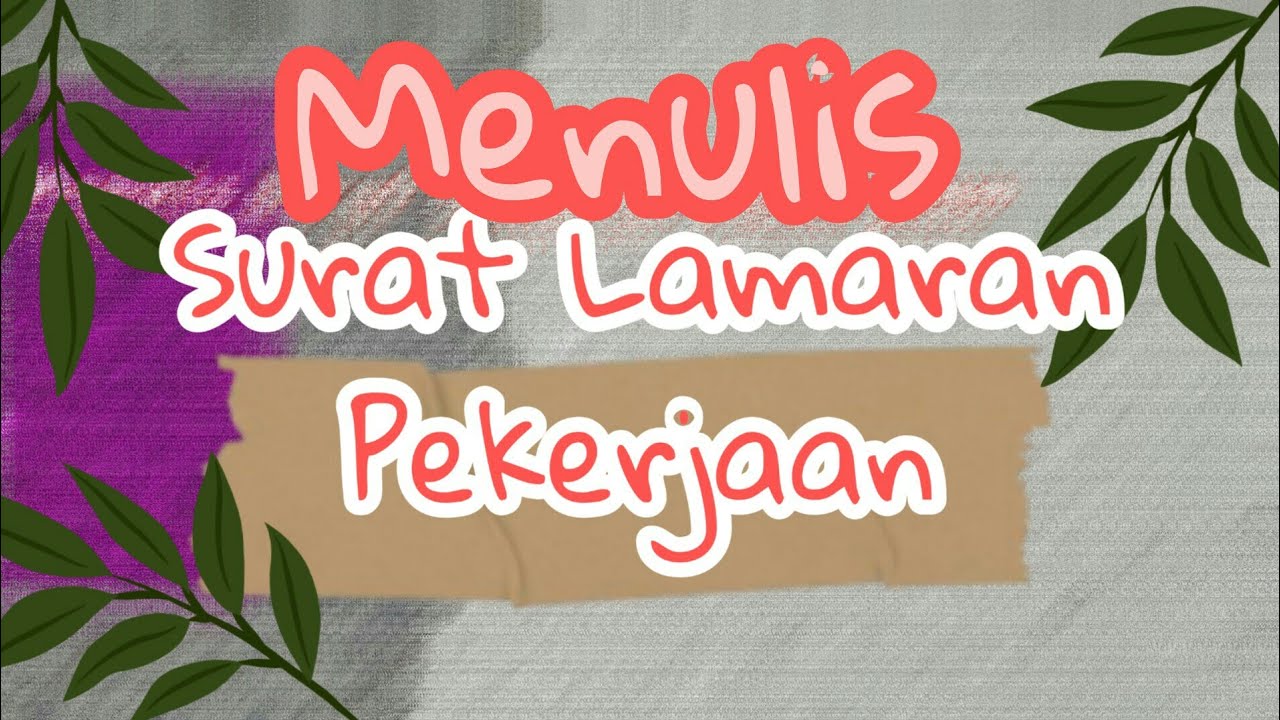 Detail Surat Lamaran Kerja Bahasa Indonesia Kelas 12 Nomer 29