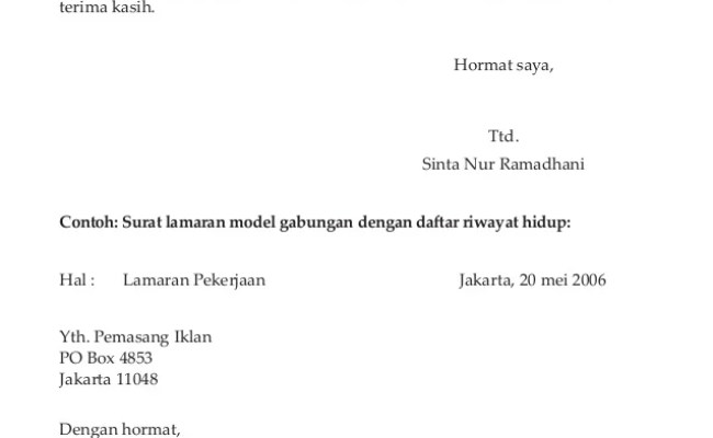 Detail Surat Lamaran Kerja Bahasa Indonesia Kelas 12 Nomer 51