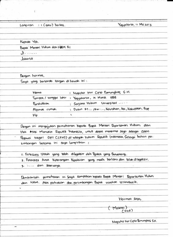 Detail Surat Lamaran Kerja Sebaiknya Ditulis Tangan Atau Diketik