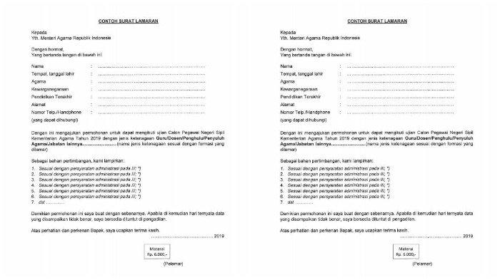 Detail Surat Lamaran Untuk Pns Nomer 19