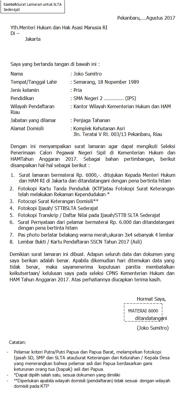 Detail Surat Lamaran Untuk Pns Nomer 3