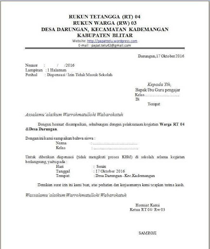 Detail Surat Lamaran Untuk Sekolah Nomer 28