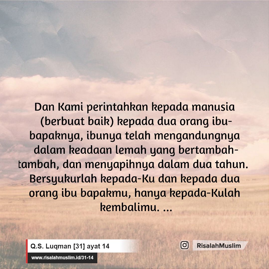 Detail Surat Luqman Ayat 14 Dan Artinya Nomer 34