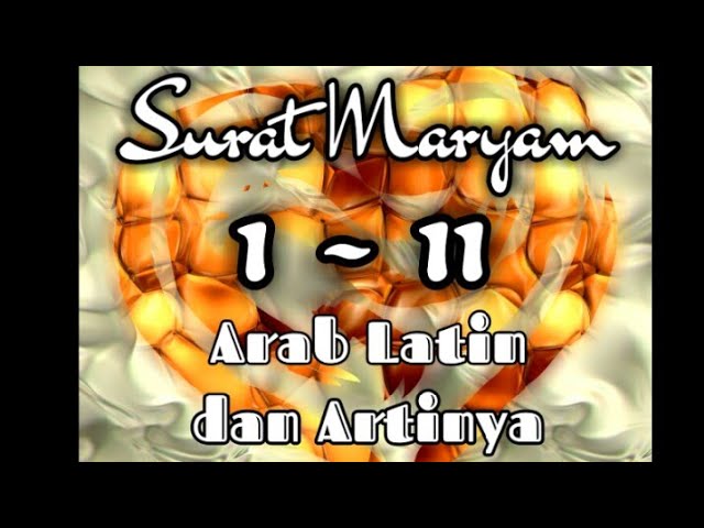 Detail Surat Maryam 1 11 Dan Artinya Nomer 6