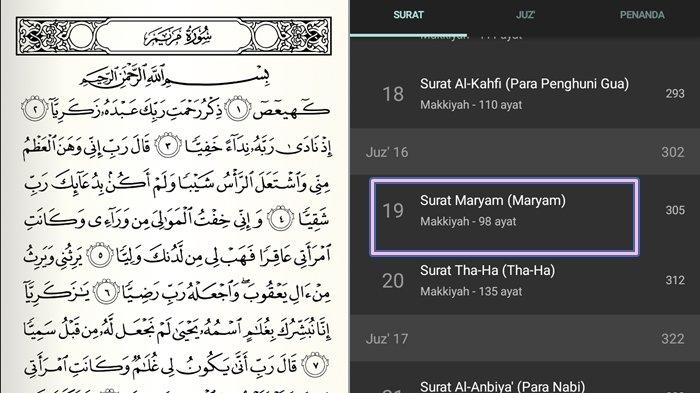 Detail Surat Maryam Halaman Berapa Nomer 3