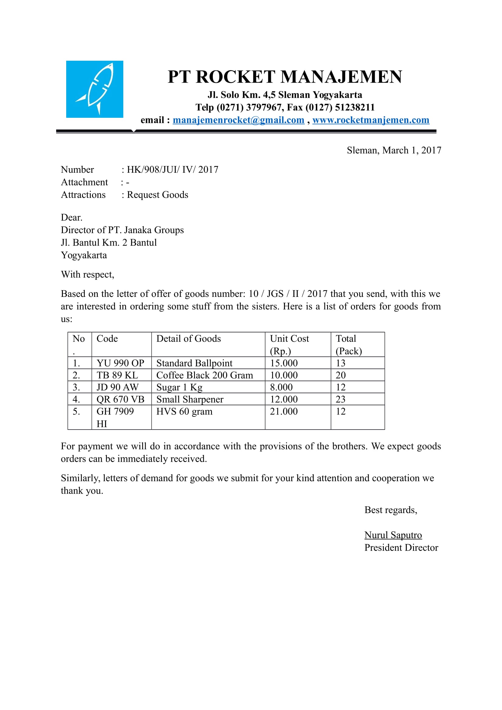 Detail Surat Niaga Bahasa Inggris Nomer 12