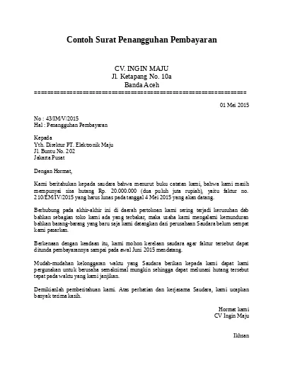 Detail Surat Niaga Bahasa Inggris Nomer 46
