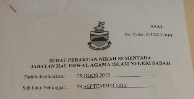 Detail Surat Nikah Sementara Nomer 5