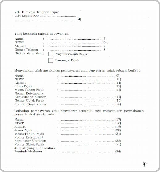 Detail Surat Pemindahbukuan Pajak Nomer 14