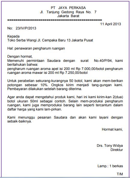 Detail Surat Penawaran Adalah Nomer 32