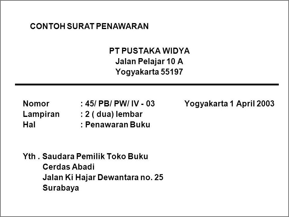 Detail Surat Penawaran Buku Nomer 29