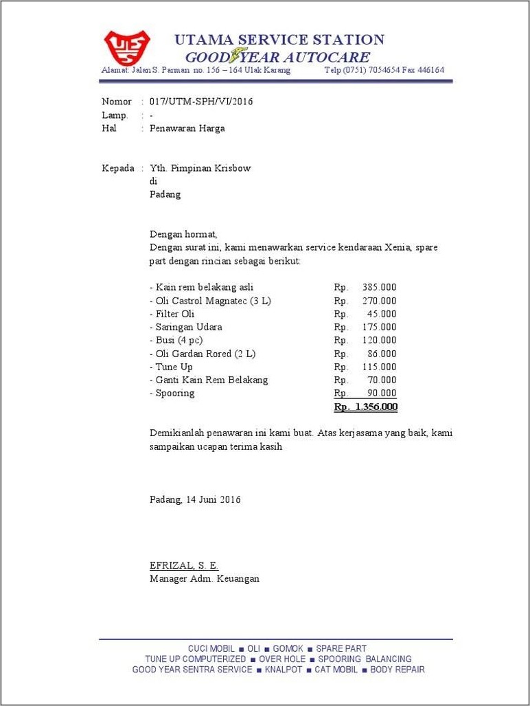 Detail Surat Penawaran Buku Nomer 37