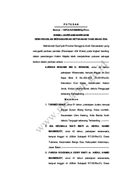 Download Surat Penetapan Ahli Waris Nomer 3