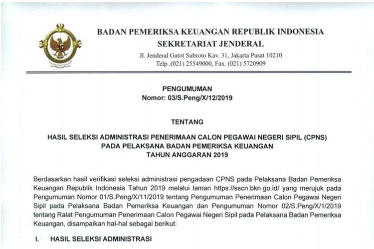 Detail Surat Pengumuman Adalah Nomer 7