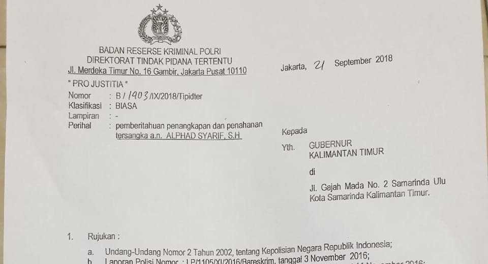 Detail Surat Perintah Penangkapan Nomer 27