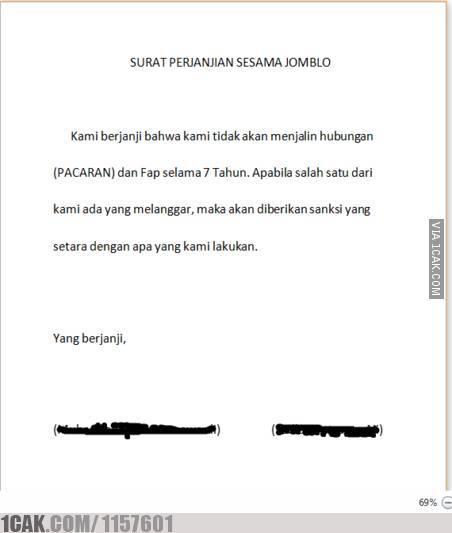 Detail Surat Perjanjian Pacaran Nomer 12