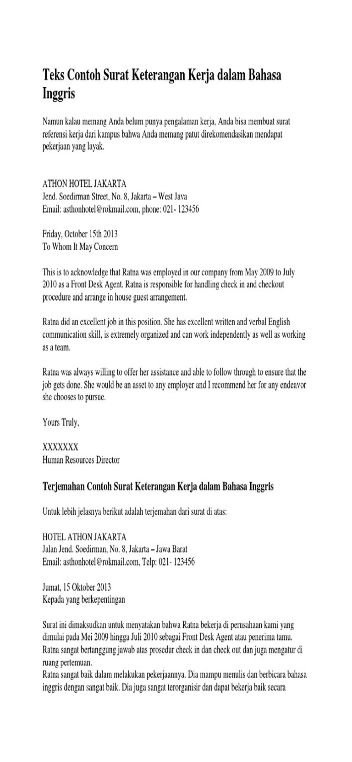 Detail Surat Pernyataan Dalam Bahasa Inggris Nomer 10