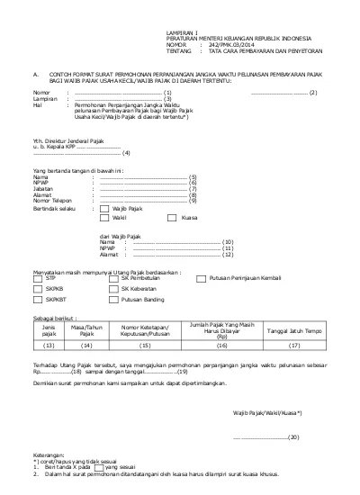 Detail Surat Pernyataan Pemindahbukuan Pajak Nomer 28